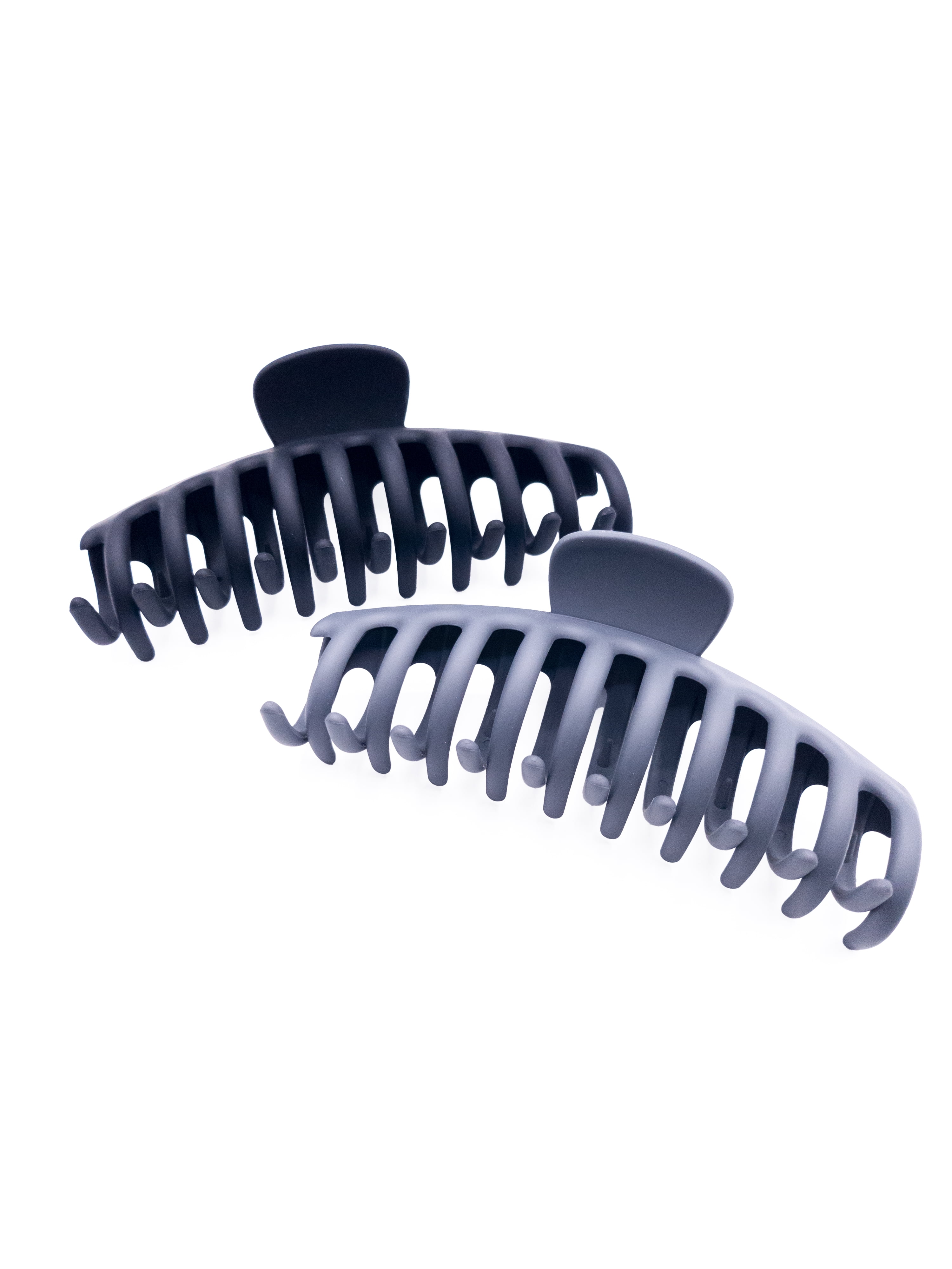 Time and Tru Women's Hair Claw Clip 2-Pack, Gray