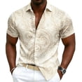 thumbnail image 4 of xfsWaSs Men's Hawaiian Shirt Short Sleeve Mens Shirts Tropical Print Button Down Shirts Summer Beach Shirt Casual Vacation Tops Versatile Blouse, 4 of 4