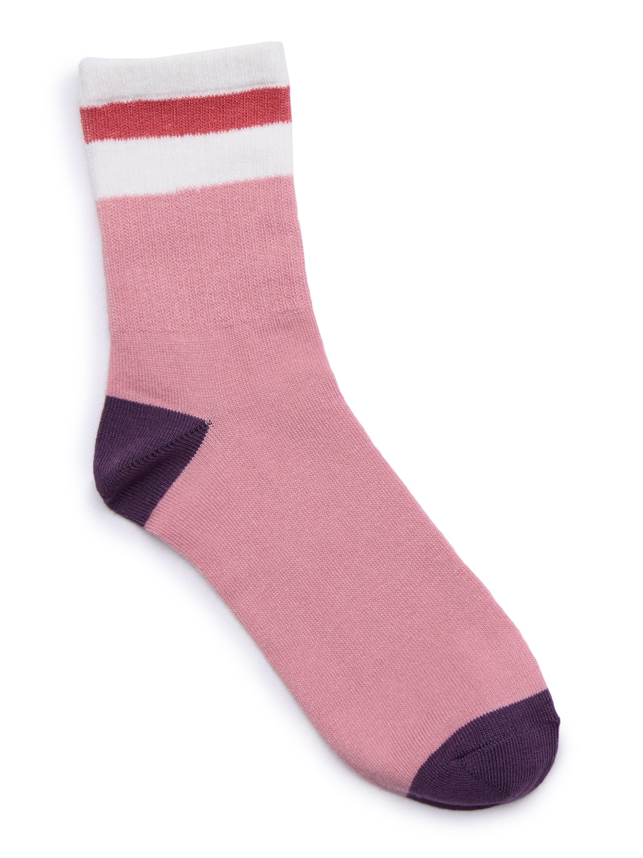 No Boundaries Women's Ribbed Mid Crew Socks, 6-Pack, Women's, Shoe Sizes 4-10