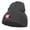 Grey, variant on Santa with Christmas Lights Embroidered Short Beanie - Red OSFM