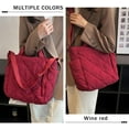 thumbnail image 5 of Kukuzhu Puffer Tote Bag Women Quilted Crossbody Handbag Lattice Padded Hobo Puffy Purse Casual Satchel Bag, 5 of 5