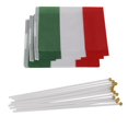 thumbnail image 4 of Paquete de 12 banderas italianas ondeantes con mástil de plástico, 4 of 6