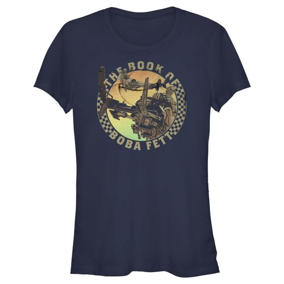 Junior's Star Wars: The Book of Boba Fett Tusken Raiders on Speeders Graphic Tee Navy Blue X Large
