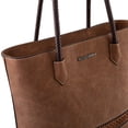 thumbnail image 3 of Montana West Woven Tote Bags for Women Medium Purses and Handbags, Brown, 3 of 5