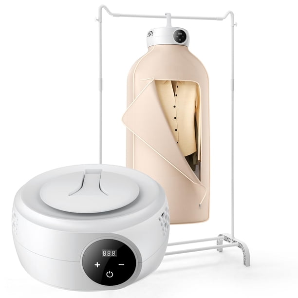 Secadora de ropa VEVOR portátil con bolsa de secado de 600 W y 7,5 kg, color beige