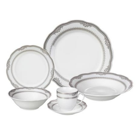 

Lorren Home Trend s Victoria 24-piece Porcelain Dinnerware Set