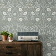 thumbnail image 4 of NextWall Alloy Grey Stenciled Floral Peel and Stick Wallpaper, 4 of 7