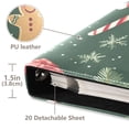 thumbnail image 3 of FORMRS 3 Ring Photo Album 4"x6" Self Adhesive Large Capacity PU Leather Cover, Christmas Gingerbread, 3 of 8