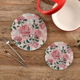 thumbnail image 2 of FREEAMG Rose Round Trivets Pot Holders 2 Pcs, Heat Resistant Cotton Thread Weave Trivets for Hot Dishes, Cooking, Baking, Farmhouse, Kitchen Decor, 2 of 7