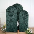 thumbnail image 4 of BalsaCircle 3 Hunter Green Crushed Velvet Round Top Wedding Arch Backdrop Stand Covers Party Events Decorations Supplies, 4 of 5