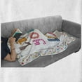 thumbnail image 5 of Saying Soft Flannel Fleece Throw Blanket, Live Your Life Typography with Colorful Funny Letters and Minimal, Cozy Plush for Indoor and Outdoor Use, 70" x 90", Multicolor, by Ambesonne, 5 of 5
