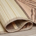 thumbnail image 5 of Fab Habitat Outdoor Rug - Waterproof, Fade Resistant, Crease-Free - Premium Recycled Plastic - Tribal Boho - Porch, Deck, Balcony, Mudroom, Laundry Room, Patio - Lagos - Sand & Coral - 3 x 5 ft, 5 of 9