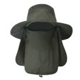 thumbnail image 1 of Gorra de pesca con protección solar, de secado rápido, transpirable, con solapa para el cuello y la cara, para verano, al aire libre, color verde, 1 of 1