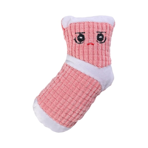 KMWGRE Durable Chew Toy for Dogs Interactive Puppy Teething Squeaky Pet Socks Design Biting Training Companion A 7x13cm