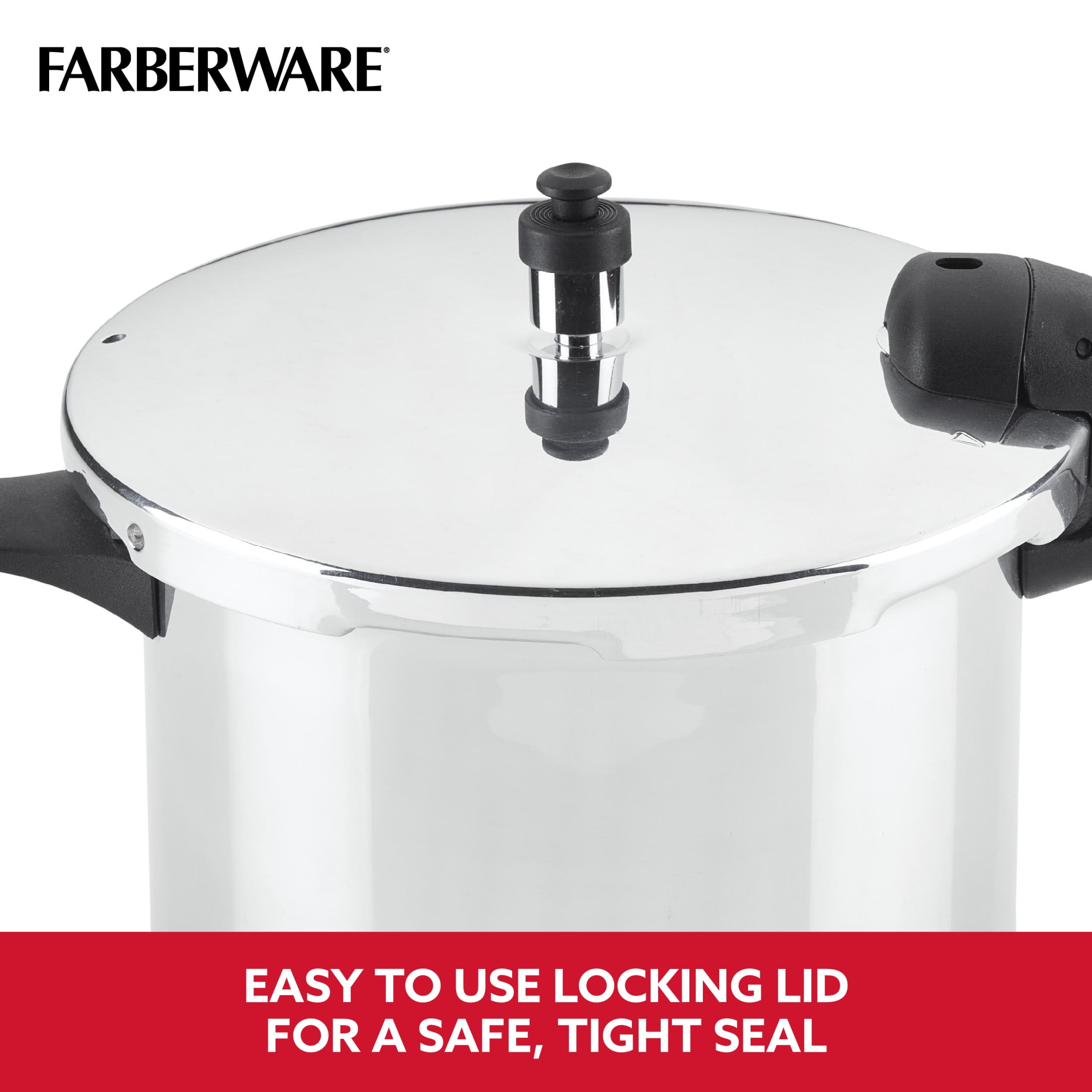 Farberware Aluminum Stovetop Pressure Cooker 8-qt. Silver Aluminum  Induction with Wire Trivet, 8-Quart 46689 - The Home Depot