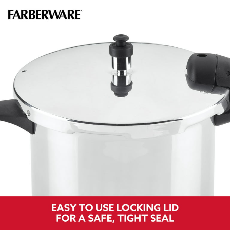 Farberware 6-Quart Aluminum Stovetop Pressure Cooker, 15 PSI - NEW