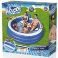 thumbnail image 2 of H2OGO! Splash Paradise Family Pool 7'7" x 7'2" x 31"  - Inflatable, Blue & White, Bestway, 225 Gallon Capacity, Outdoor & Backyard, Bench Seat, Built-In Cupholders, Suitable For Children Ages 6+, 2 of 10