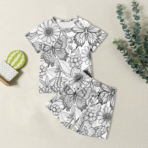 WEAIXIMIUNG Fall Toddler Boy Clothes Kids DIY Easter Print T Shirt And Shorts Set Easter Outfit For Boys And Girls For Spring Celebrations 120