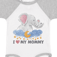 thumbnail image 4 of Inktastic I Love My Mommy Cute Elephants with Moon and Stars Boys or Girls Baby Bodysuit, 4 of 5