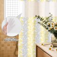 thumbnail image 3 of No Hook Shower Curtain, Yellow Grey Botanical Shower Curtains for Bathroom with See Through Top Window, Pastoral Spring Summer Leaf Aesthetics Waterproof & Washable Bath Curtain 60"x72", 3 of 9