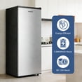 thumbnail image 7 of BANGSON 7.0 Cu.ft Upright Freezer,Convertible Upright Freezer/Refrigerator, Garage Ready Single Door Compact Freezer for Kitchen, Apartment, Office - Silver, 7 of 7