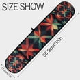 thumbnail image 3 of Yayeee Double Oven Mitt Kitchen Heat Resistant Baking 35" x7" Quilted Glove, Red Abstract, 3 of 6