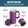 thumbnail image 2 of RTIC Road Trip 16 oz Ceramic Lined Leak-Resistant Lid Travel Mug, Berry Jam, 2 of 8