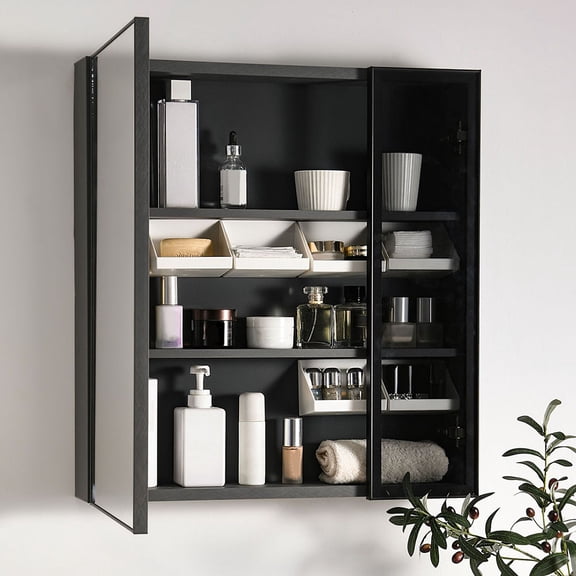 WRITWAA 2 Sets of Bathroom Racks Stylish Wall Mounted Storage for Housekeepers