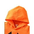 thumbnail image 3 of Little kids Toddler Baby Boy Girl Halloween Pumpkin Sweatshirt Long Sleeve Pullover Hooded Tops Shirt Tee Fall Clothes, 3 of 8