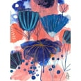 thumbnail image 2 of Capri, Corina 25x32 Gold Ornate Wood Framed with Double Matting Museum Art Print Titled - Blumen Blues, 2 of 4