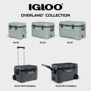 Igloo 72 QT Overland Ice Chest Cooler with Wheels, Gray