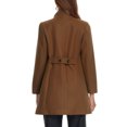 thumbnail image 3 of Winter Trench Coats for Women's Casual Stand Collar Pea Double Breasted Overcoat XL Dark Brown, 3 of 5
