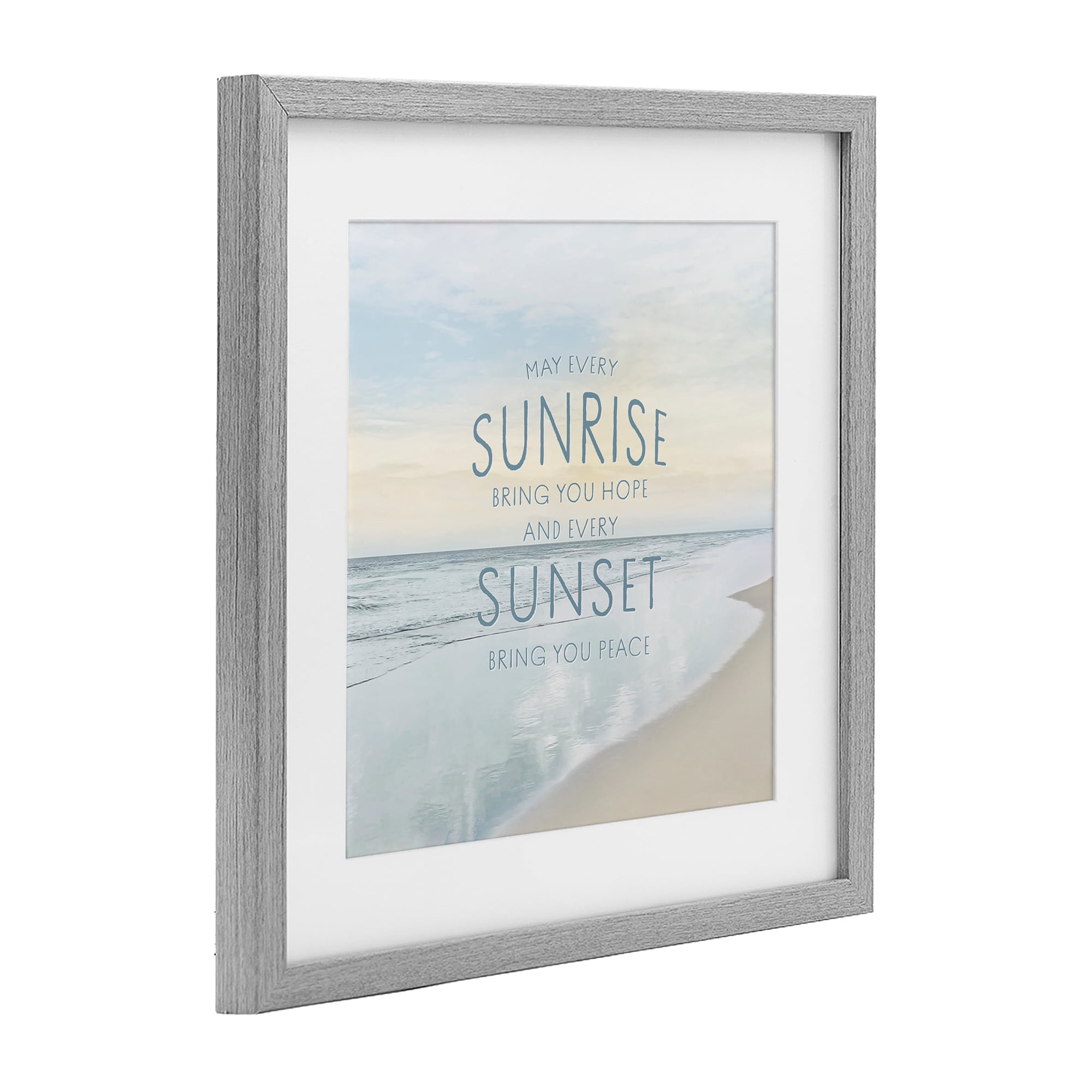 Stupell Industries Sunrise & Sunset Statement Gray Framed Print Under Glass, design by Natalie Carpentieri