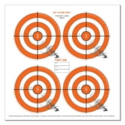 Perfect Strike ARCHERY System Targets. ORANGE OPS No. 011. Four Spot Targets. 12" x 12". (24 Targets.)