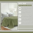 thumbnail image 3 of BNM Modern Cotton Textured Striped Woven Blanket, King, Sage, 3 of 12