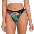 thumbnail image 1 of Balery Stained Glass Eagle USA Tangas de Algodón para Mujer con Estampado – Ropa Interior Sexy, Transpirable, G-string-XX-Large, 1 of 6