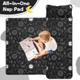thumbnail image 4 of Butterfly and Sun Gothic Pattern Teens Toddler Nap Mat with Pillow, Sleeping Mat Bag for Preschool Daycare 59"x22", 4 of 6