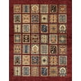 thumbnail image 1 of Ahgly Company Tapis Rectangulaire Abstrait Rouge Foncé Lavable en Machine, 3 Pieds x 5 Pieds, 1 of 7