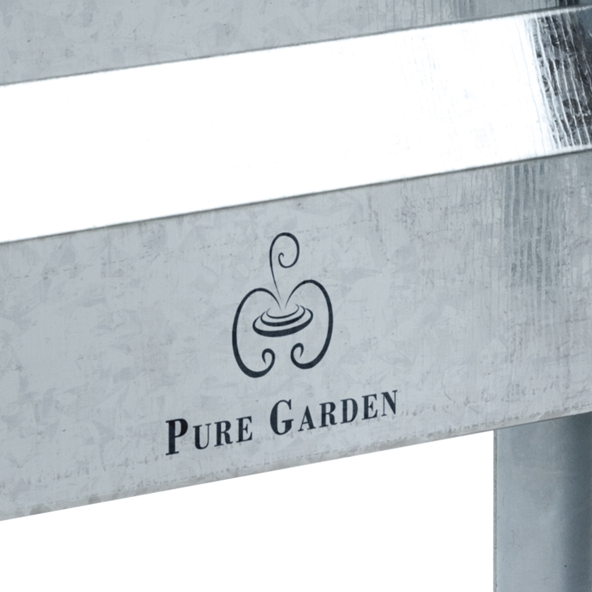 Pure Garden 21" L x 9.75" W x 5.5" H Galvanized Raised Garden Bed Planter