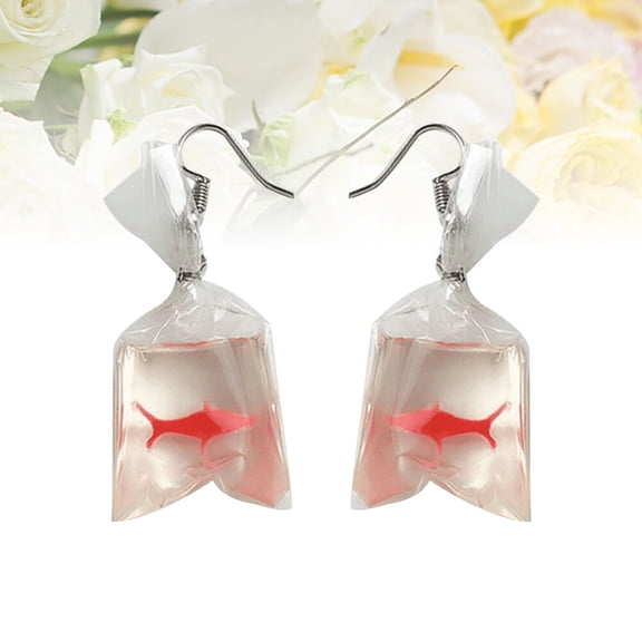 OUNONA 1 Pair Cute Animal Dangle Drop Earrings for Women, Novelty Lightweight Jewelry Accessories