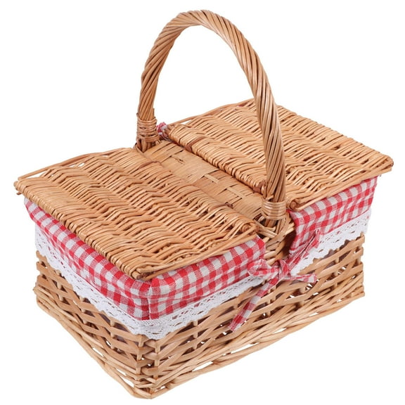 HAKIDZEL 1Pcs Portable Storage Basket for Outdoor Picnic and Wedding 31X20.5X32CM