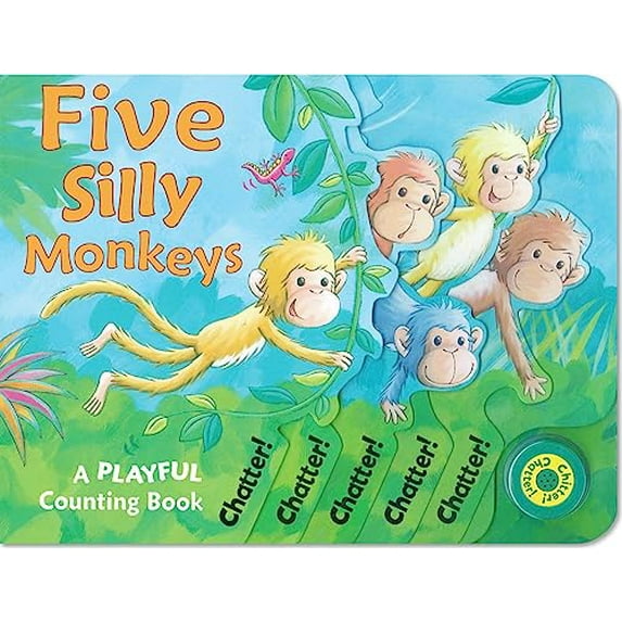 Pre-Owned Five Silly Monkeys: A Playful Counting Book (Board Book)