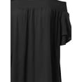 thumbnail image 3 of FashionOutfit Women's Festival Concert Boho Solid Off Shoulder Short Sleeve Blouse Top, 3 of 3