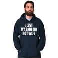 thumbnail image 3 of Love My Smokin Hot Wife Funny Spouse Hoodie Hooded Sweatshirt Men Brisco Brands X, 3 of 6