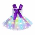 thumbnail image 5 of Zwiiyzr (2-10 Years) Girls' Light Up Rainbow Tutu Dress Sparkly Sleeveless Sequin Tulle Dresses Party Princess Dress Green, 5 of 5