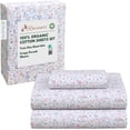 thumbnail image 4 of RUVANTI 100% Organic Cotton Sheets - Twin XL Sheet Sets - 3 Piece Percale Weave Bedding, Crisp, Cooling & Breathable, Soft & Durable, 16" Deep Pocket, Hotel Quality Sábanas - Multi Paisley, 4 of 7