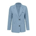 thumbnail image 4 of Wdfiry Womens Dressy Blazer for Work Casual Oversized Fall Long Sleeve Jackets Plus Size Lapel Button Business Coats with Pockets, 4 of 4