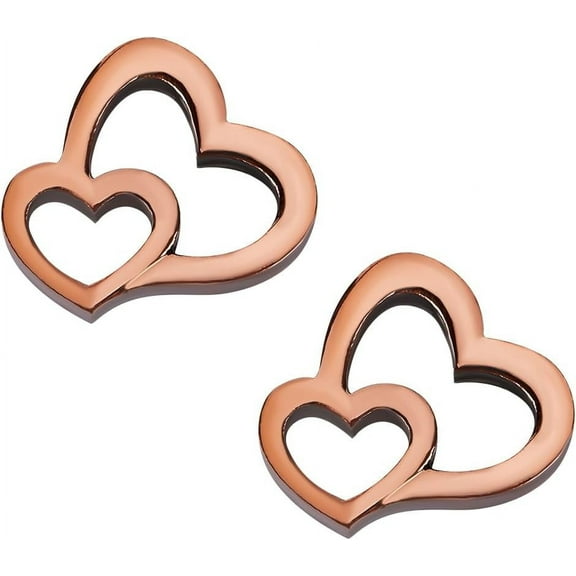 2Pcs Heart Pattern Flower Food Alternative for Fresh Cut Flowers 0.8x0.7x0.2 Inch Brass Linking Charm Rings Keeps Flower Water Clean and Clear for Home and Kitchen Vase Mixed Color