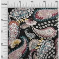 thumbnail image 2 of oneOone Viscose Jersey Black Fabric Asian Paisley Quilting Supplies Print Sewing Fabric By The Yard 60 Inch Wide, 2 of 4