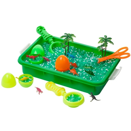 Dinosaur Water Beads Play Set - Sensory Toys for Kids with 16 oz of Water Beads  Water Beads Tools - 20 Pieces Dino Toy Figures with Container Storage for 3  4  5 Year Old Toddlers